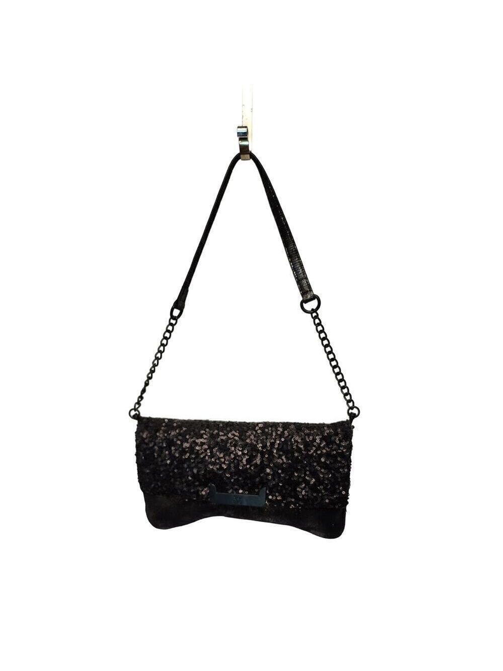 Simply Vera  Wang Sequins Evening Clutch Purse Metallic Accent.
